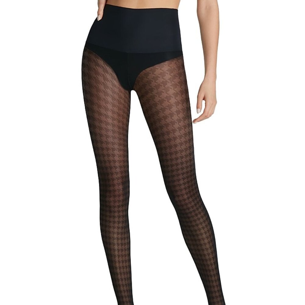 #1494 Commando Houndstooth Pattern Tights NWT - image 1